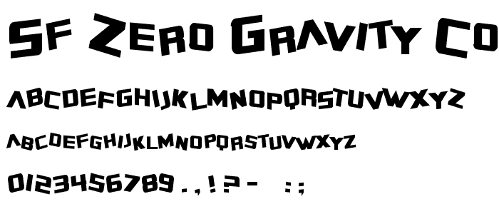 SF Zero Gravity Condensed font